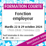 Formation courte fonction employeur - Mardis 22 et 29 octobre 2024, Tréméreuc