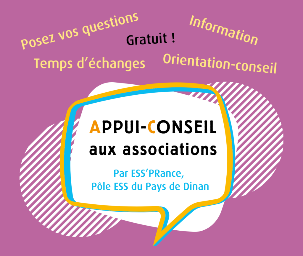 Visuel - Appui-conseil aux associations - Posez vos questions ! Information, orientation, conseil - Gratuit !